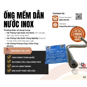 Ống Mềm Dẫn Nước Bình Nóng Lạnh Inox DanDat.Flex - Best Flexible Water Hose